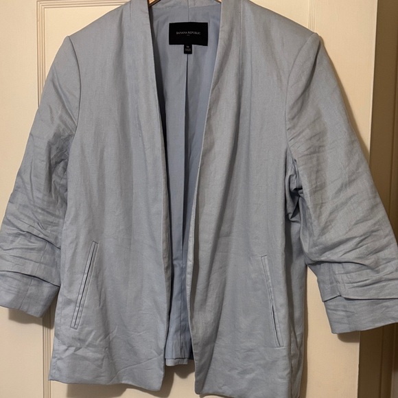 Banana Republic Jackets & Blazers - Banana Republic Factory Linen Soft Blue Blazer